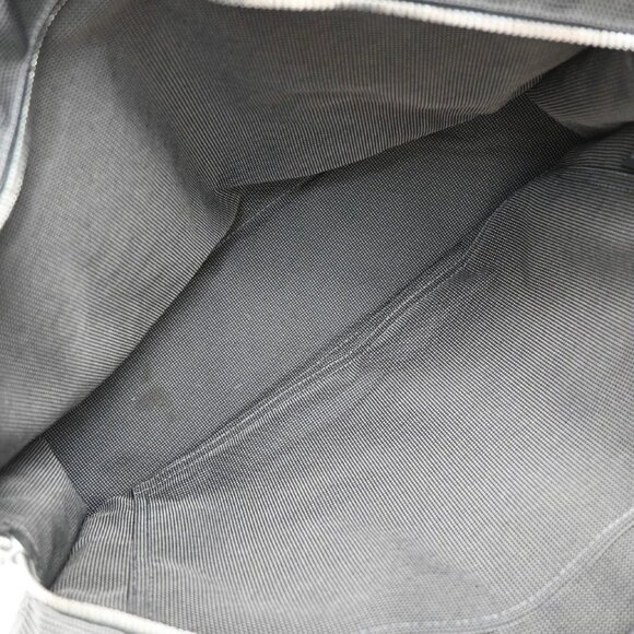 HERMES Logo Herline MM Hand Tote Bag Canvas Gray SHW Made In France 38KA972 - Picture 8 of 16